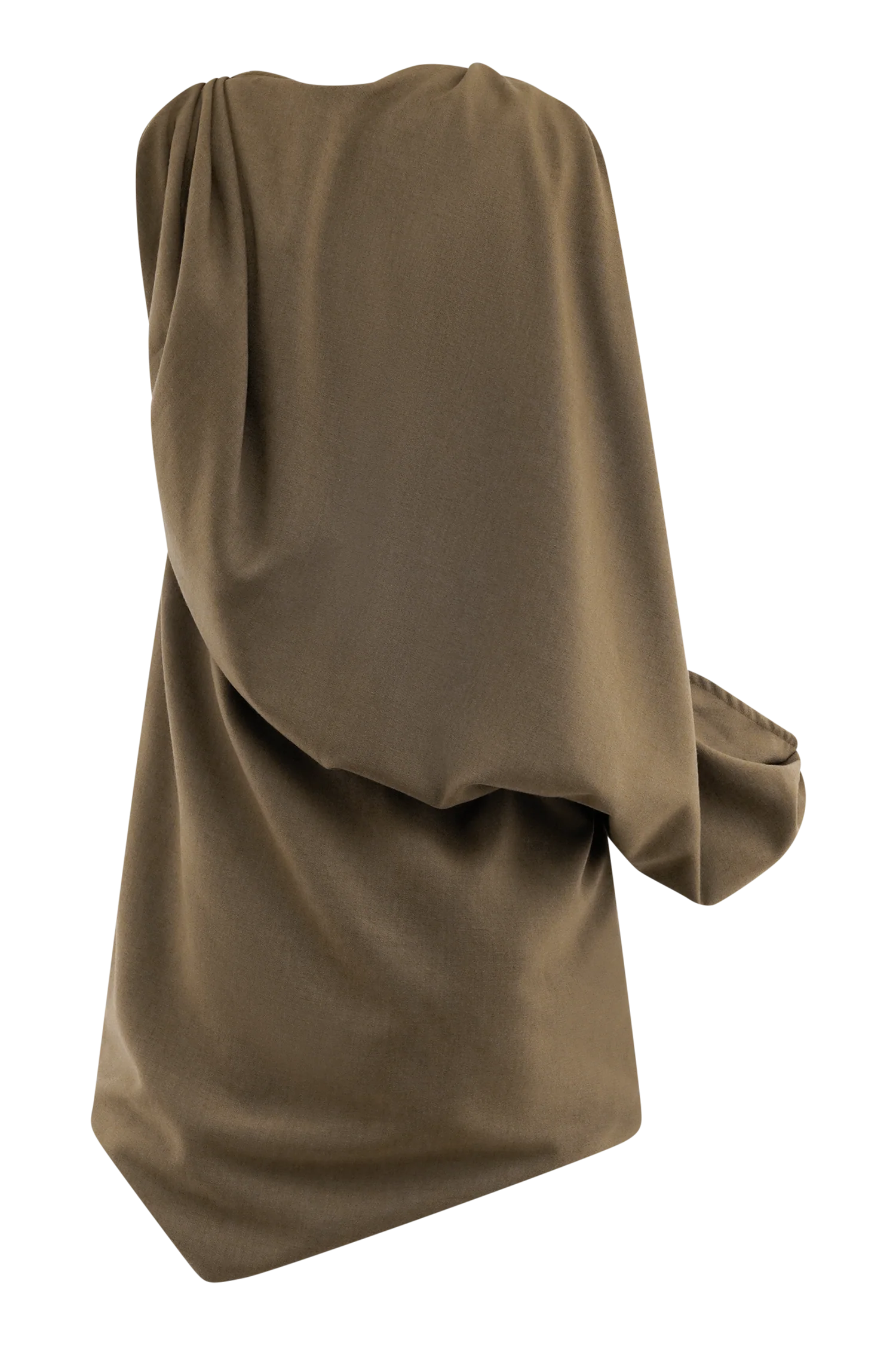 Gabriella Draped Mini Dress Light Brown Marle