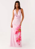 Bryony Cowl Maxi Dress Pink