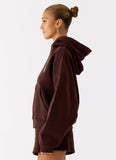 Signature Double Zip Up Hoodie Chocolate