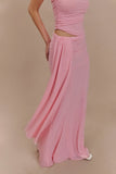Arna Mesh Maxi Skirt Candy Pink
