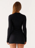 Off Duty Polo Dress Black