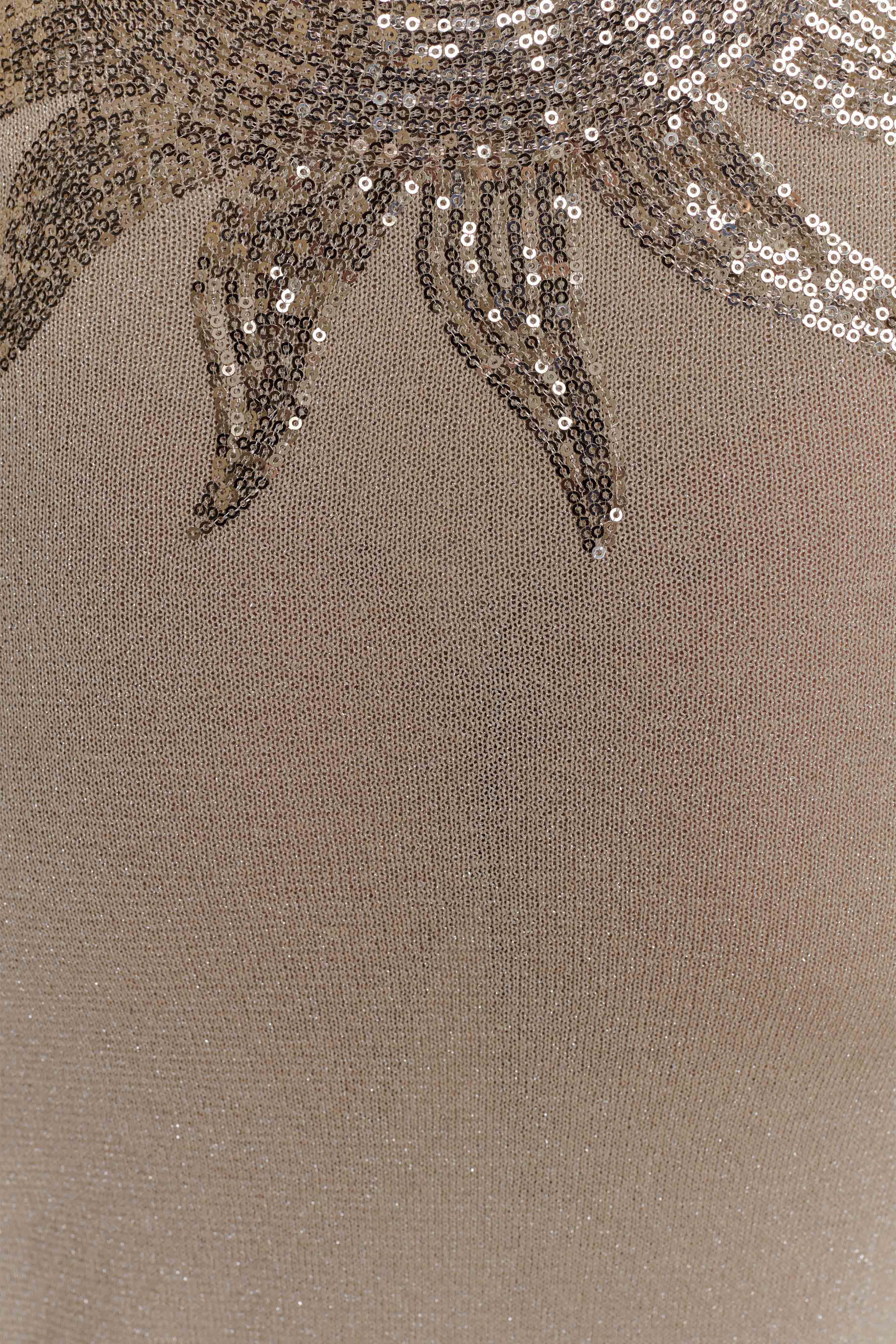 Atticus Knit Maxi Dress With Sequin Gold