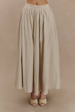 Clarence Linen A Line Maxi Skirt Natural