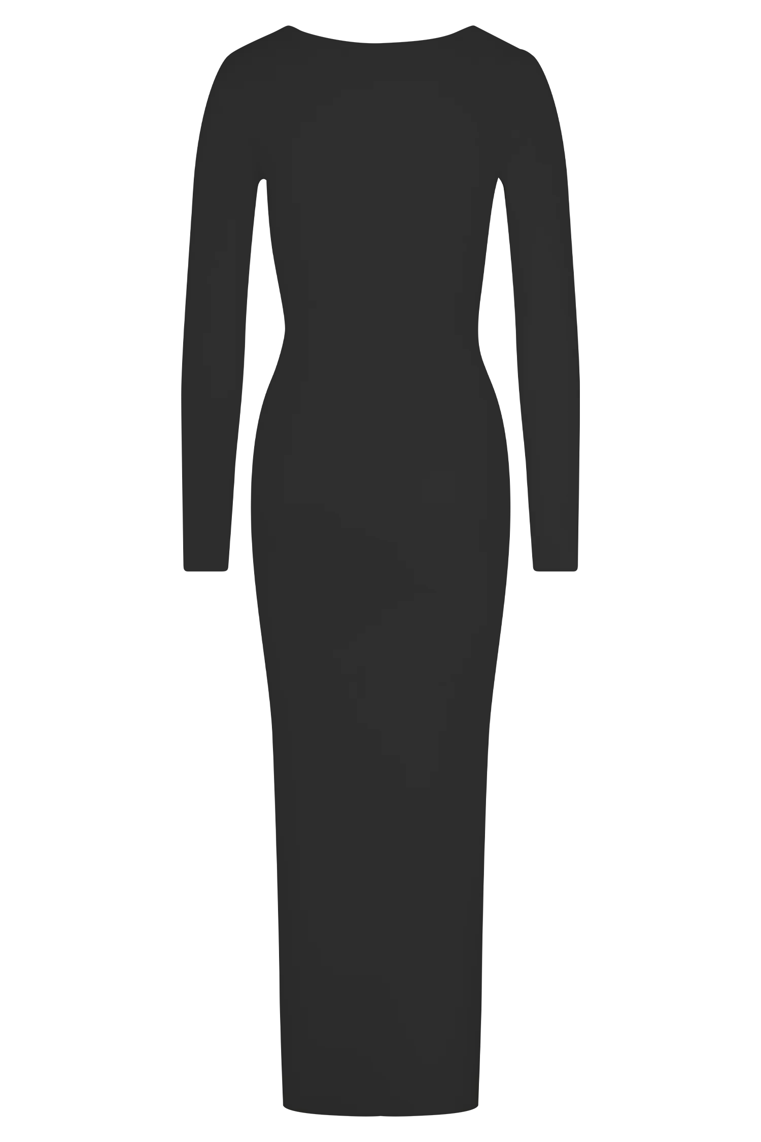 Culver Draped Twist Knit Midi Dress Black