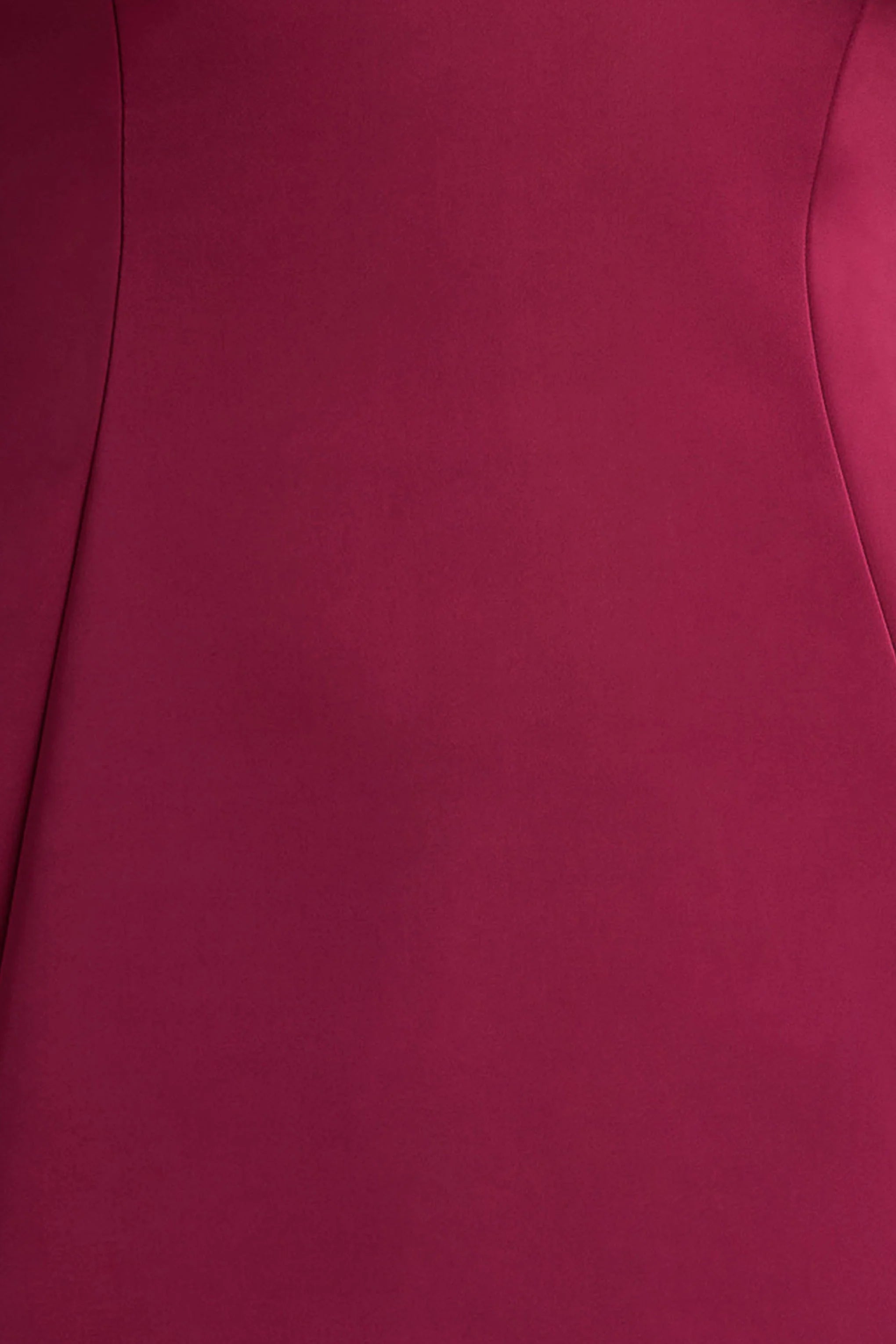 Elara Burgundy Satin Plunge Neck Mini Dress