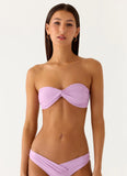 Delta Bandeau Bikini Top Lavender