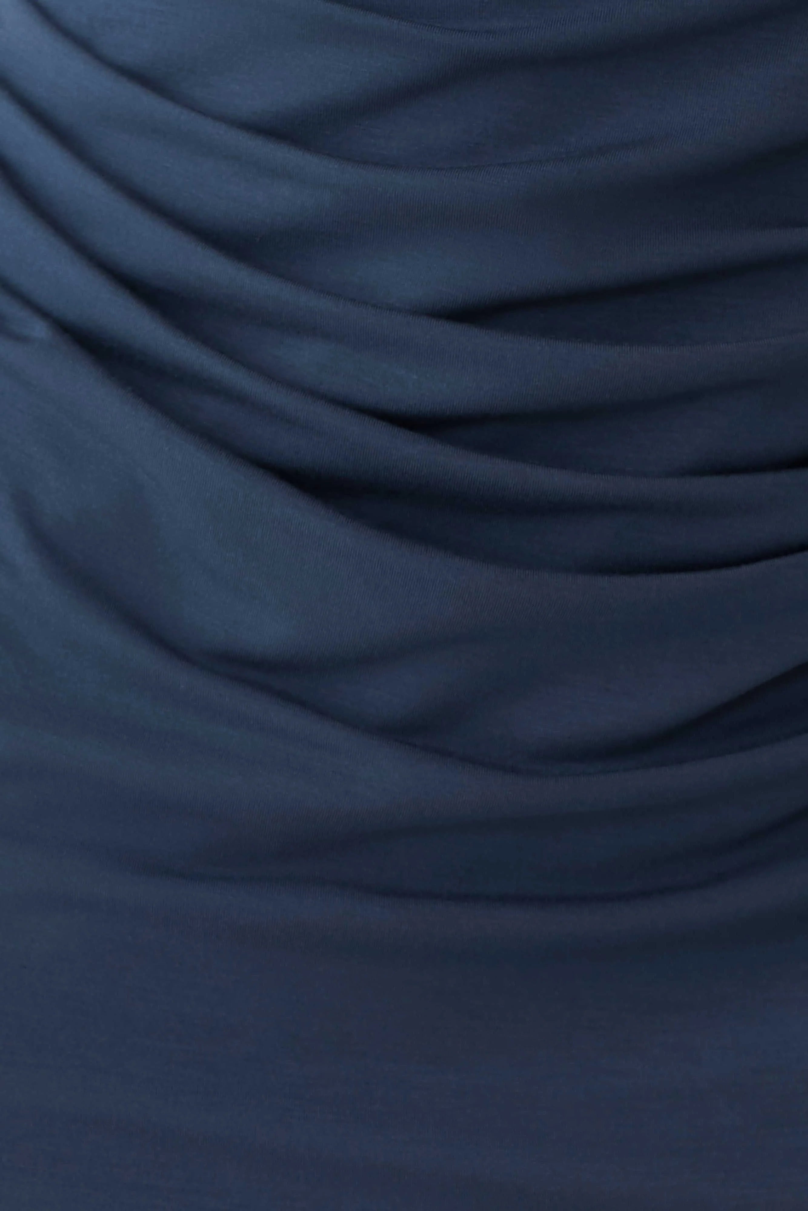 Vina Gathered Jersey Midi Dress Ink Blue