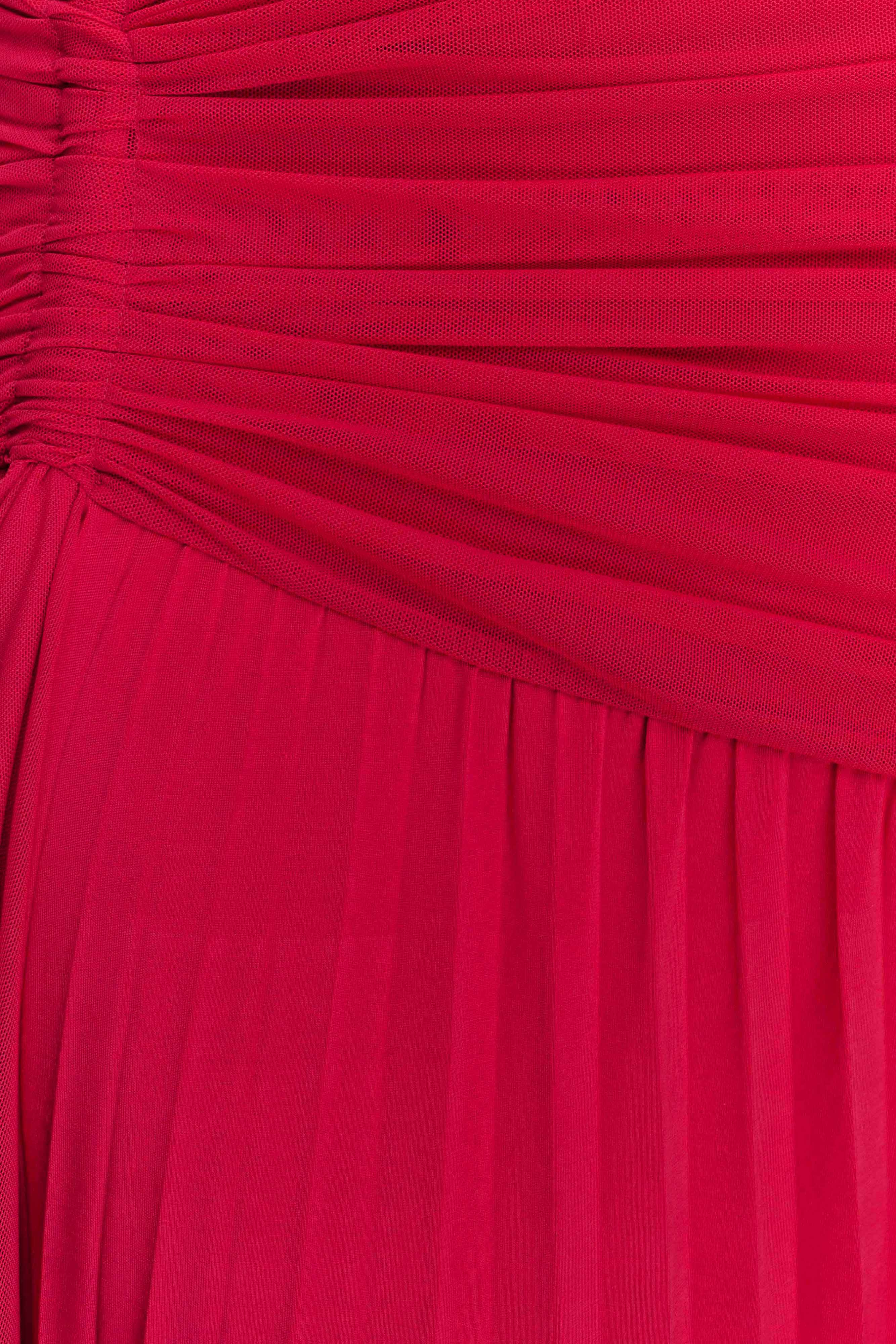 Dania Cowl Neck Slinky Maxi Dress Fuchsia Pink