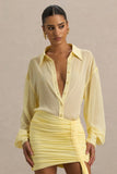 Zinna Lemon Plunge Neck Shirt