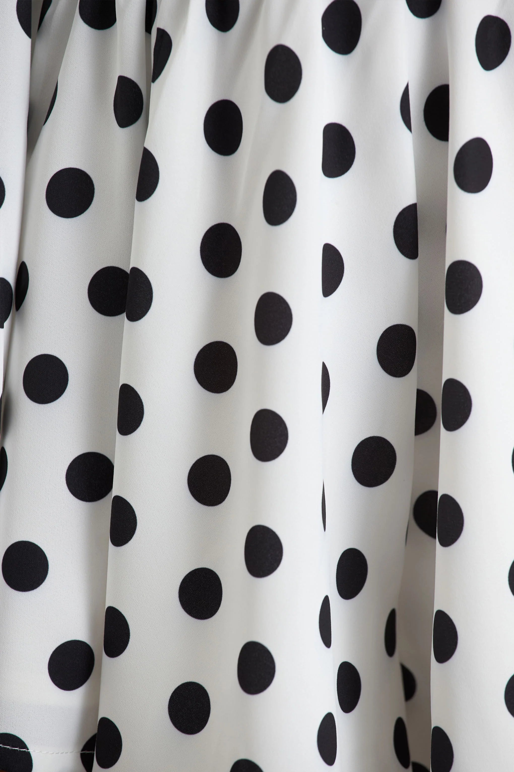 Laurel White Polka Dot V Neck Balloon Sleeve Playsuit