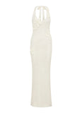 Novalee Flower Crochet Maxi Dress Ivory