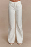 Caitlin Mid Rise Denim Jeans White