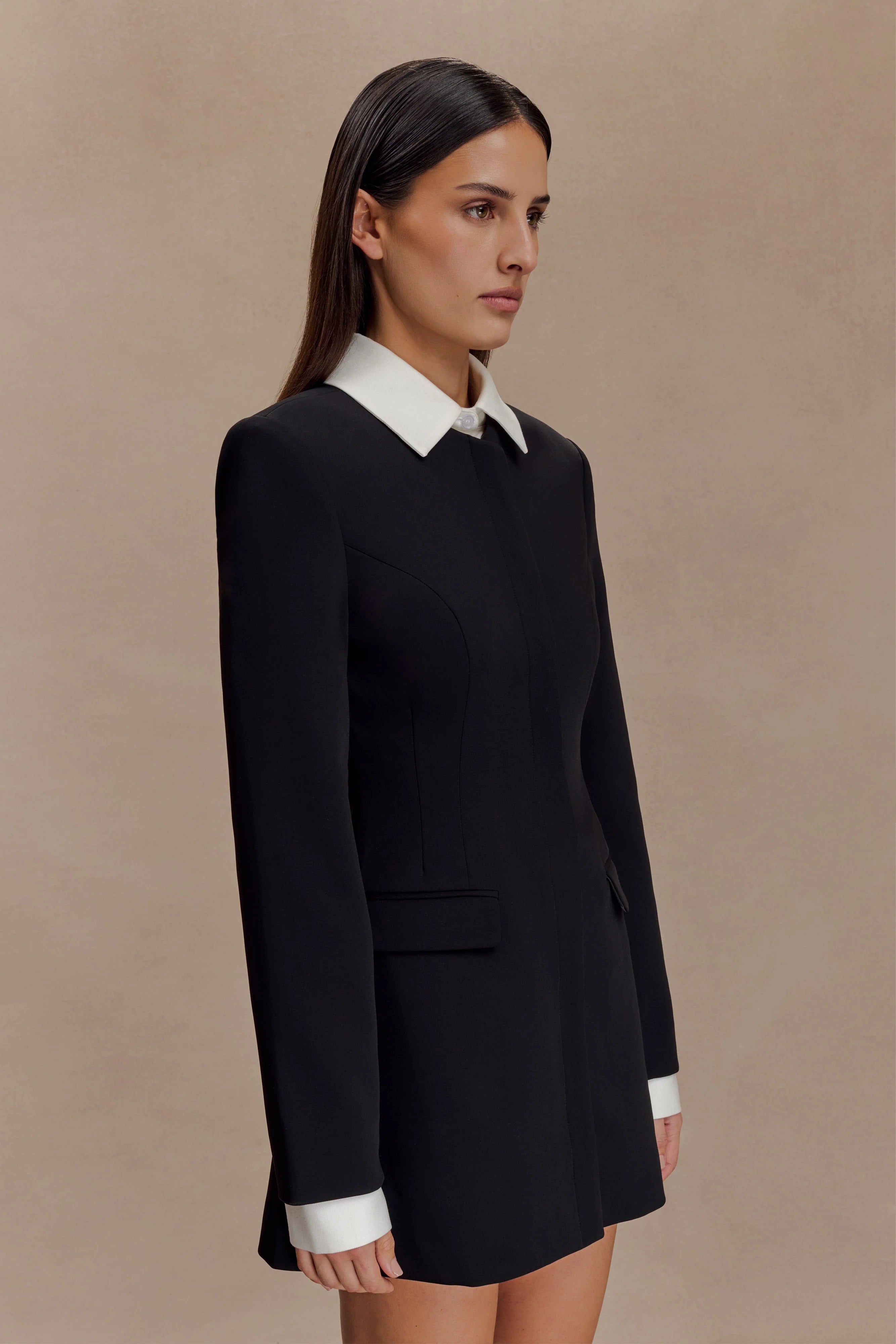 Gretchen Suiting Mini Dress Black