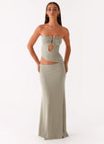 Wild Roses Maxi Dress Sage