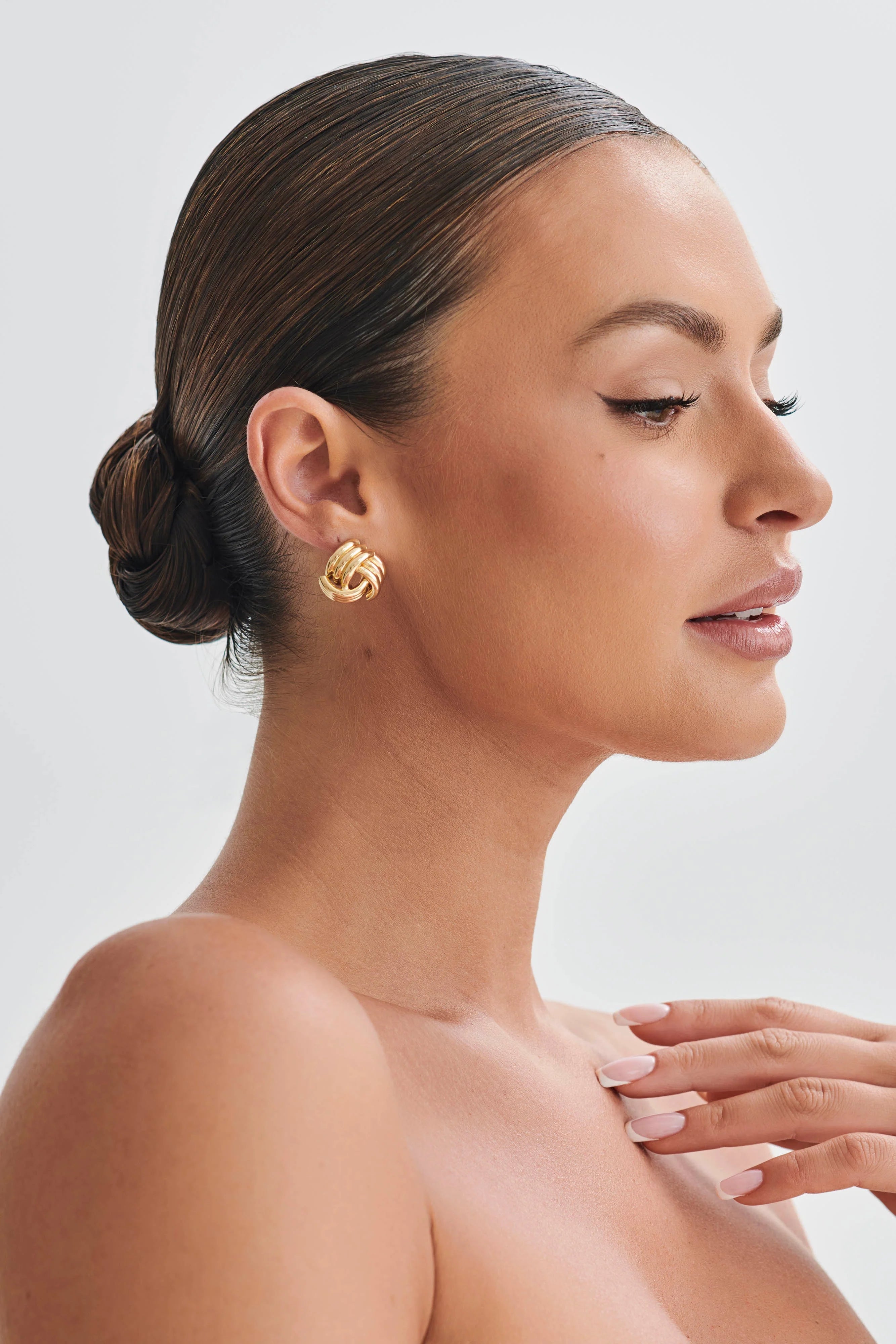 Rowan Knotted Earrings Gold