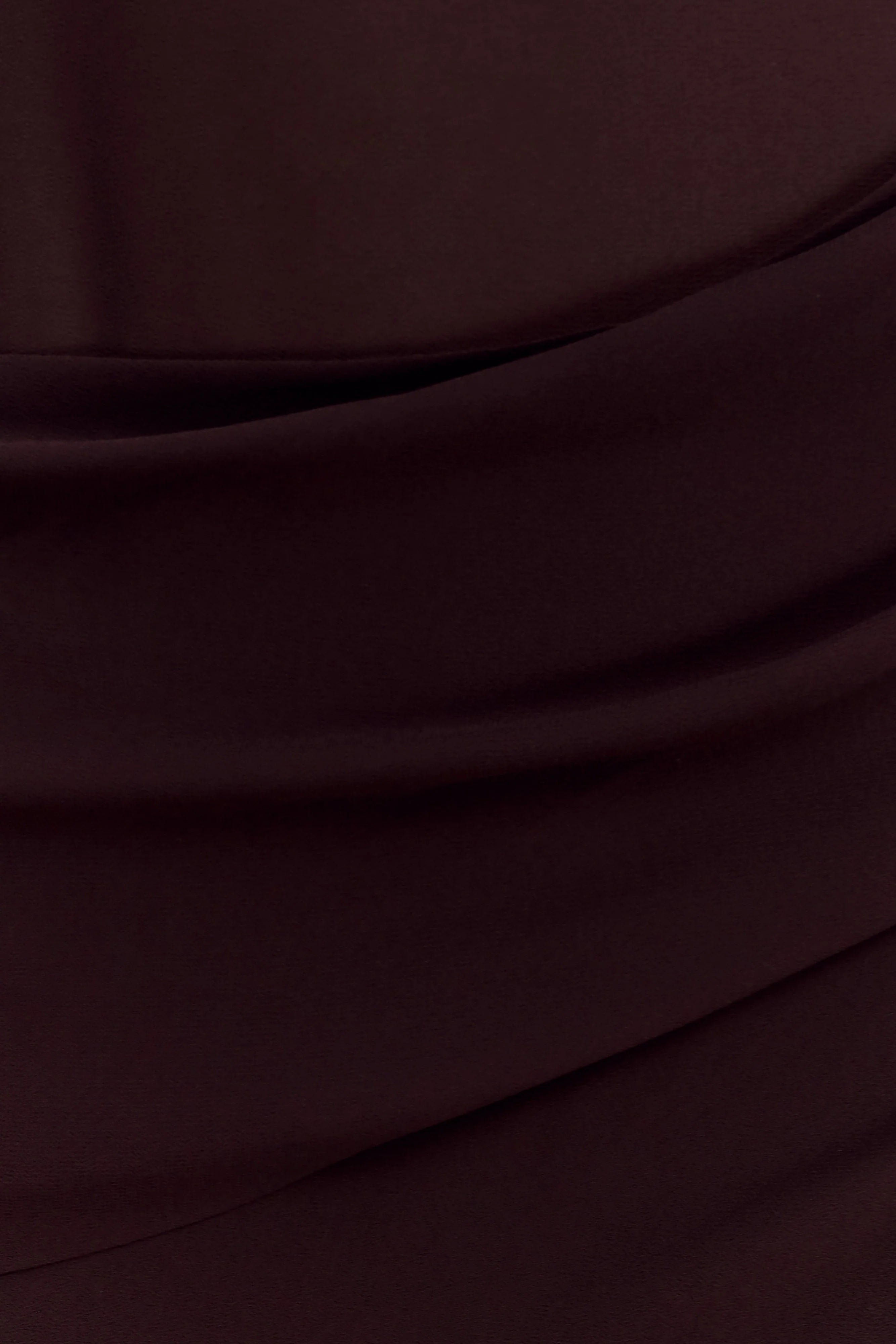 Kirsten Off Shoulder Chiffon Maxi Dress Cacao Brown