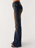 Oregon Flared Denim Jeans Dirty Black Wash