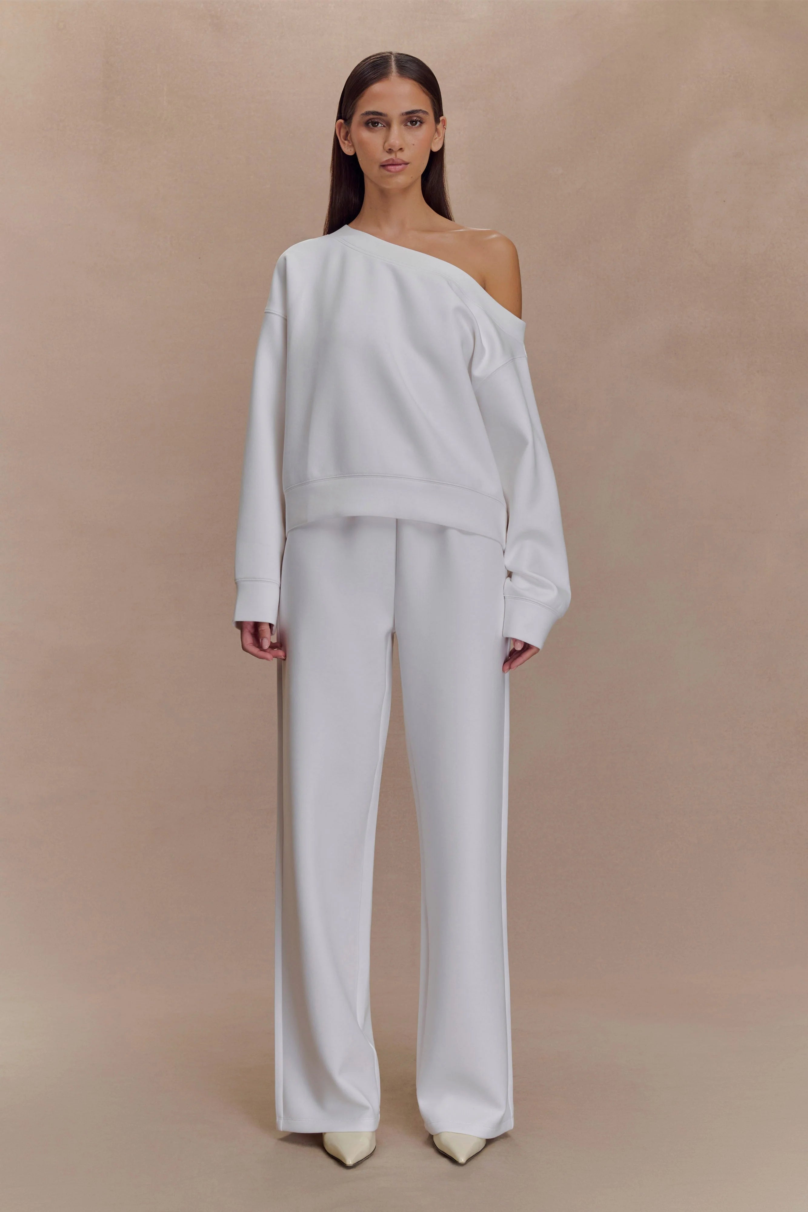Aiden Slouchy Crew Jumper Ivory