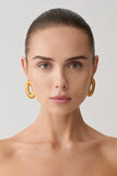 Yara Metal Wounded Stud Earring Gold