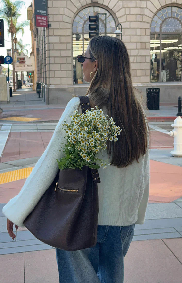 Percy Cream Cable Knit Cardigan