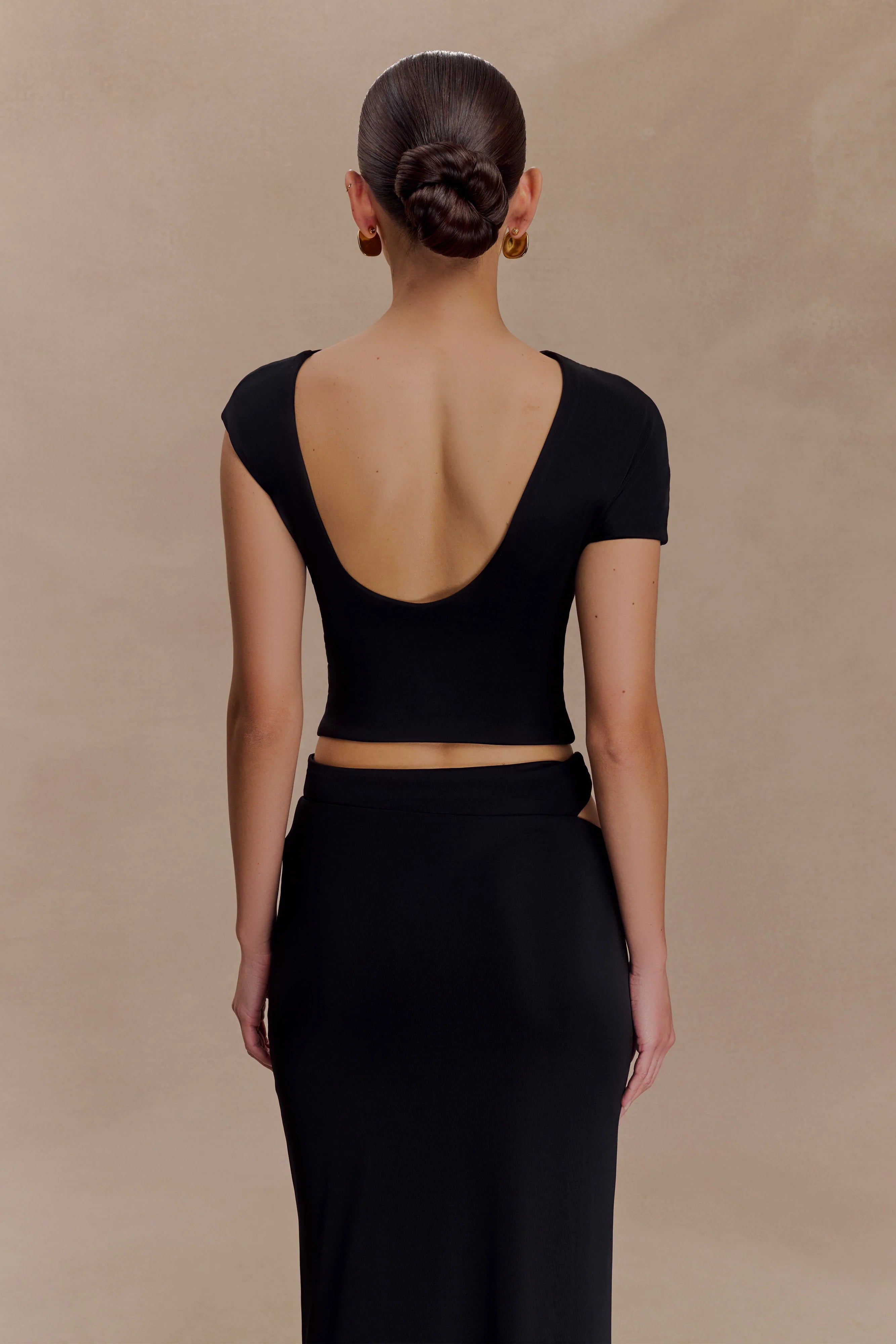 Haven Slinky Twist Top Black