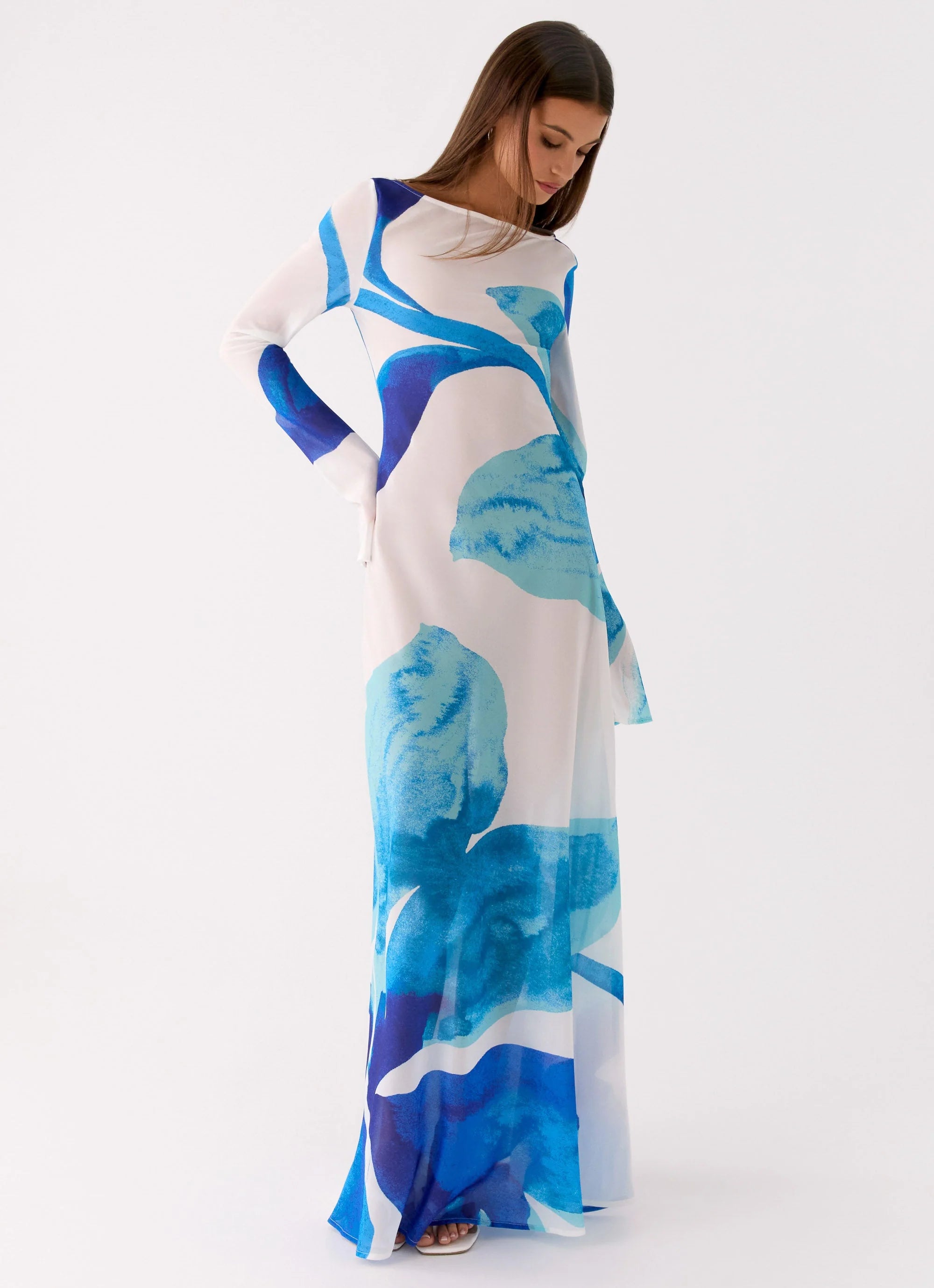 Lorde Maxi Dress Cerulean Bloom