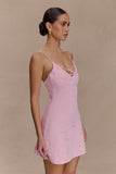 Brullo Embroidery Knit Mini Dress Baby Pink