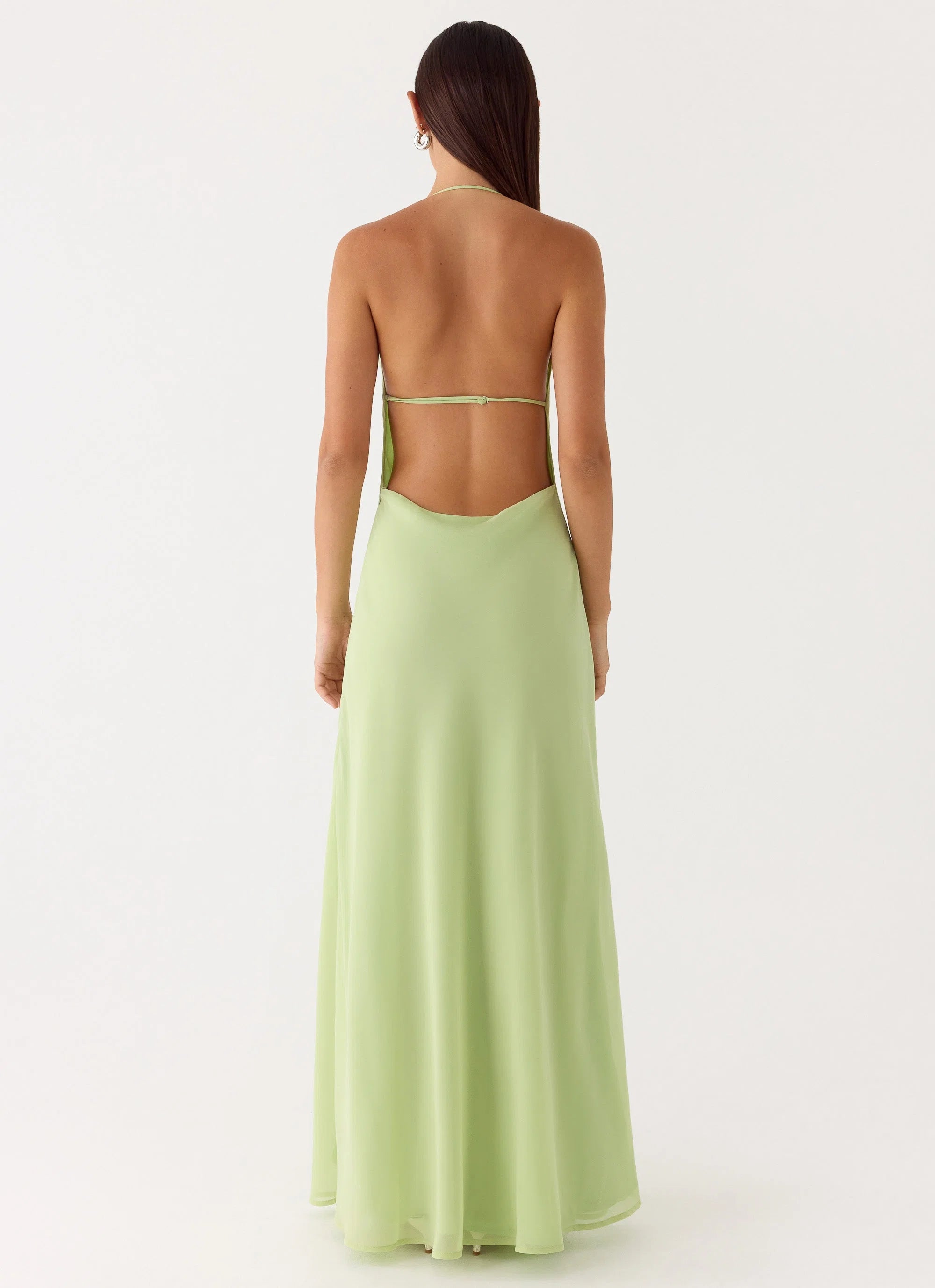 Morning Crush Cowl Maxi Dress Lime