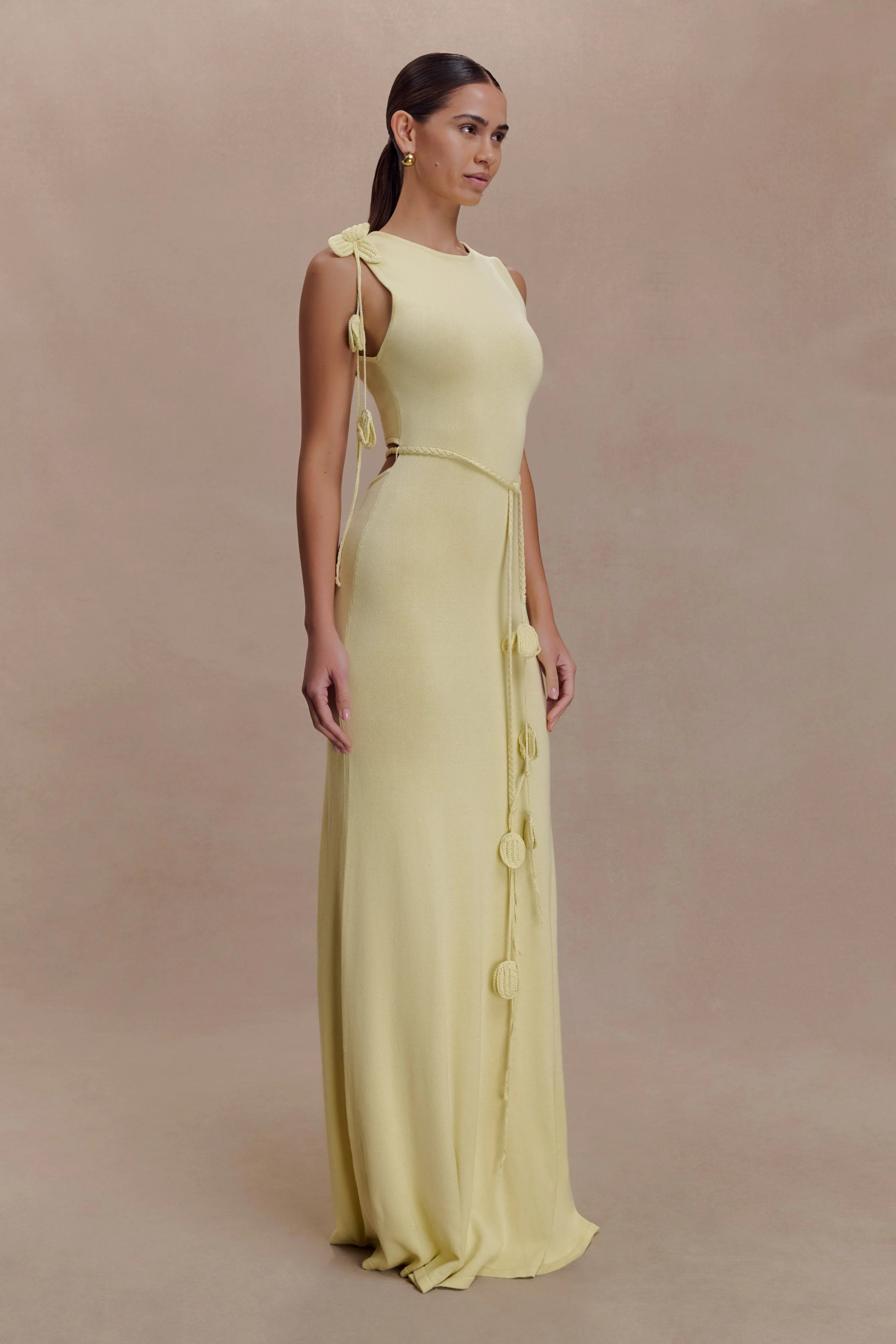 Monay Tulip Maxi Dress Lemon
