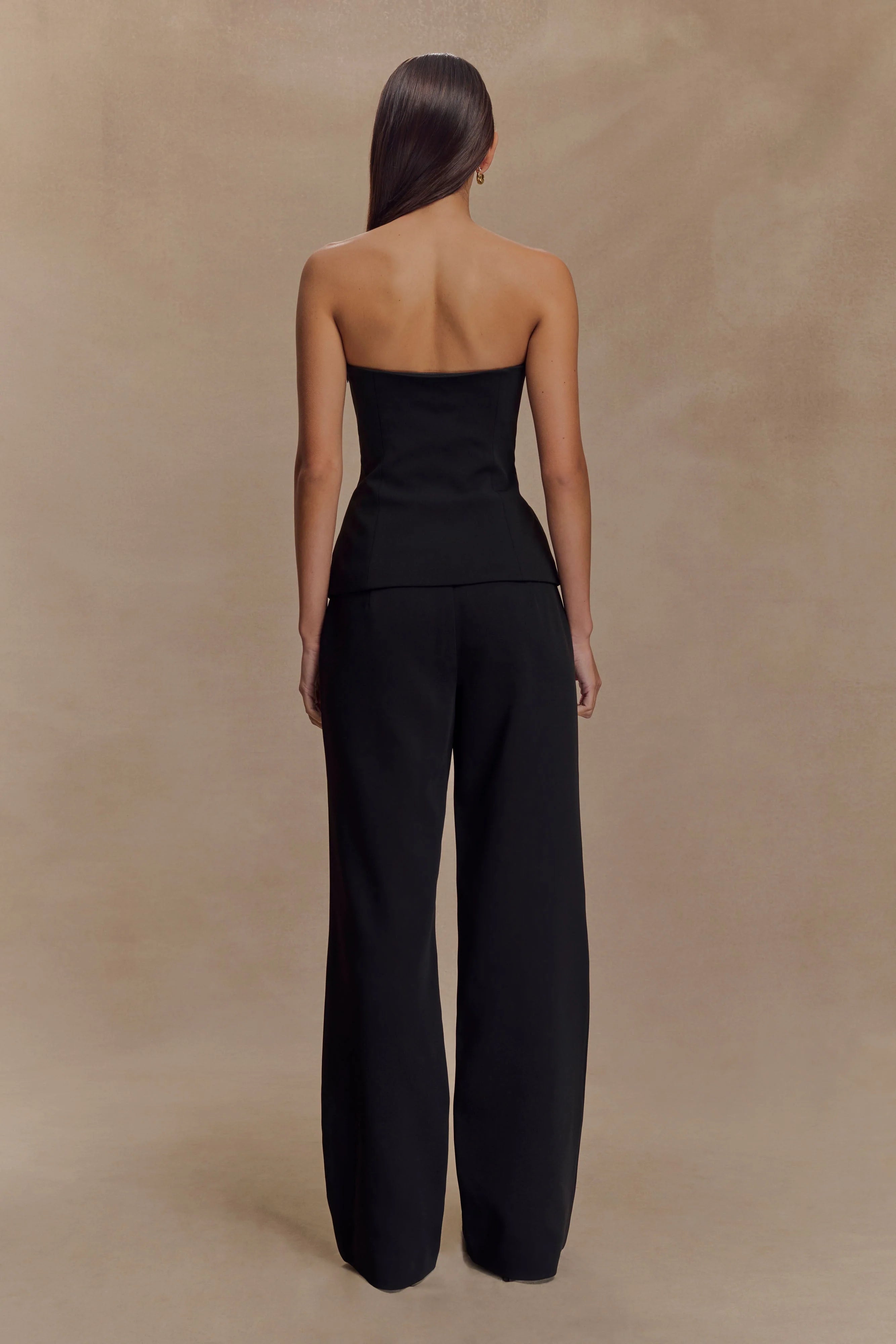 Lindie Straight Leg Suiting Pants Black