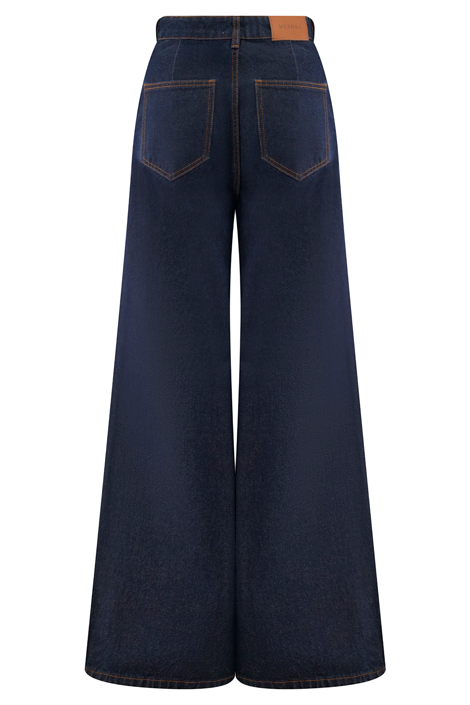 Jen Wide Leg Flare Denim Jeans Indigo Blue