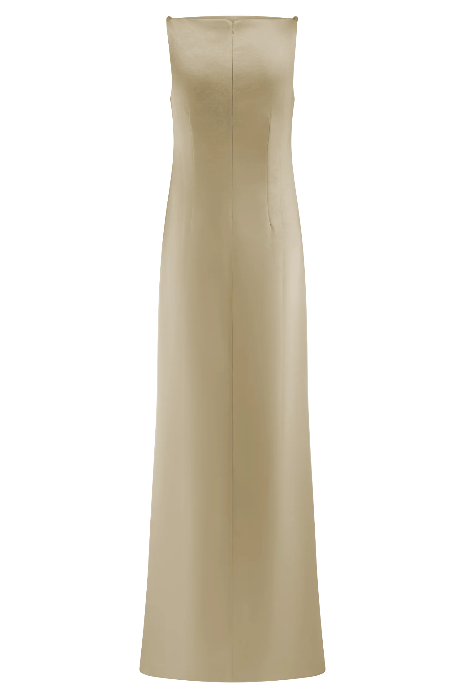 Violet Sleeveless Satin Maxi Dress Blush Gold