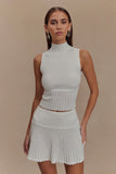 Indy Pointelle Knit Top Ivory