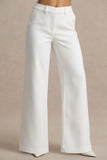 Silvia White Straight Leg Trousers