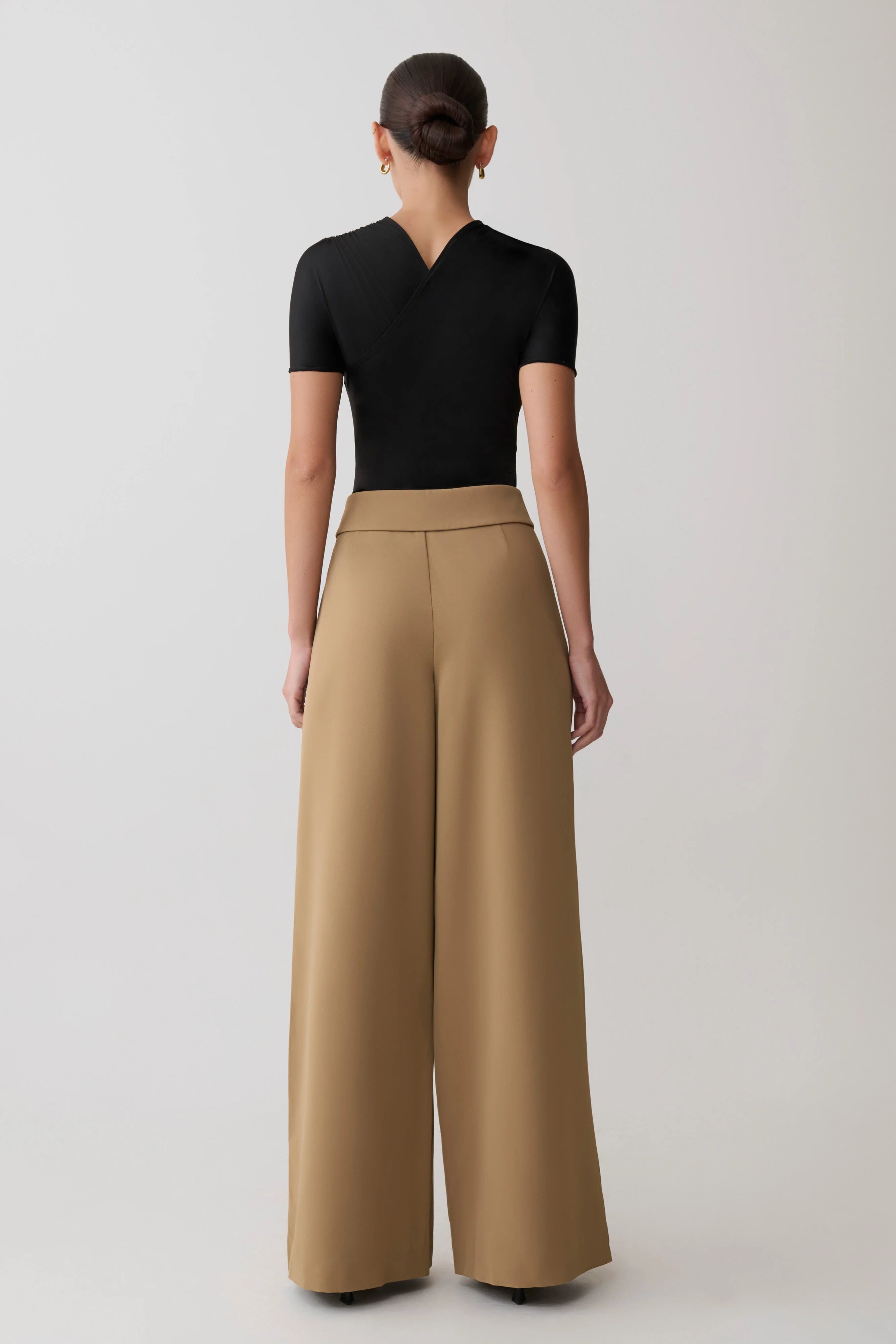 Tanya Wide Leg Suiting Pants Camel