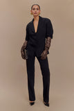 Jasper Faux Leather Elbow Length Gloves Dark Chocolate