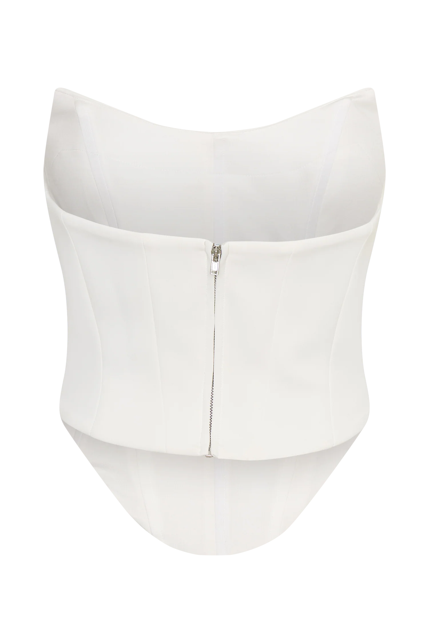 Karina Strapless Scuba Corset White
